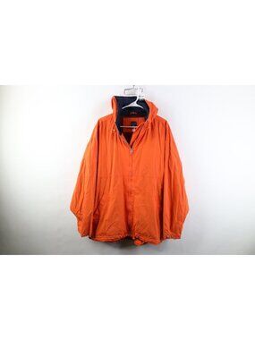 Vtg Y2K 2001 Gap Mens Medium Faded Full Zip Hooded Parka Jacket Orange Cotton